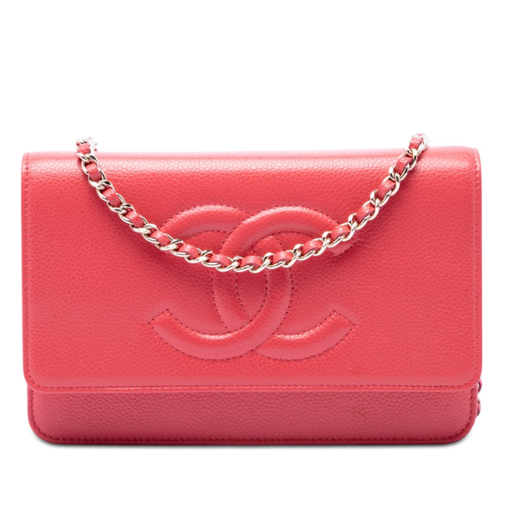 Chanel CC Caviar Wallet on Chain