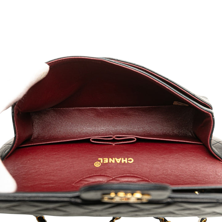 Chanel Medium Classic Cuir d’agneau Double rabat Noir – GABY PARIS Authentique