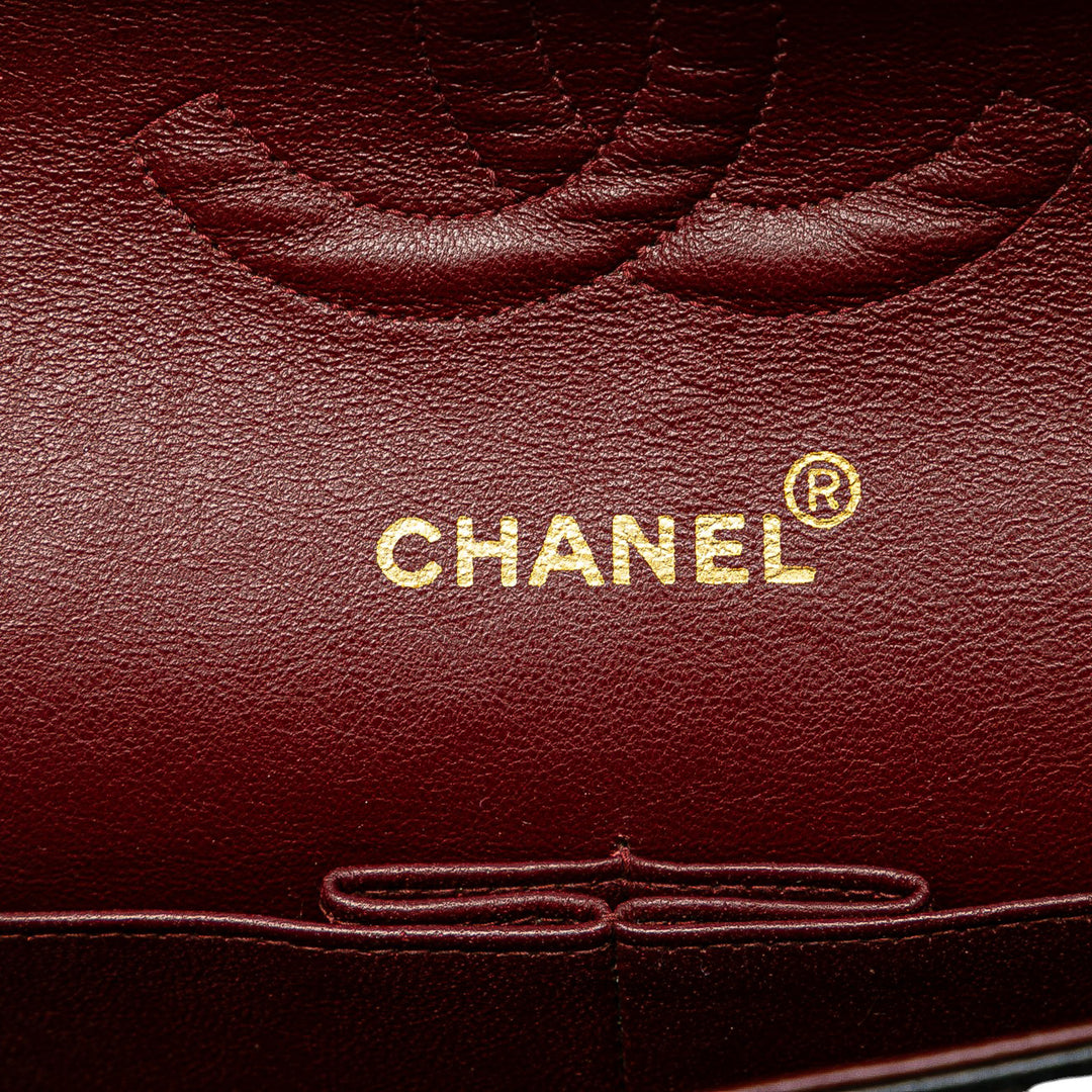 Chanel Medium Classic Cuir d’agneau Double rabat Noir – GABY PARIS Authentique