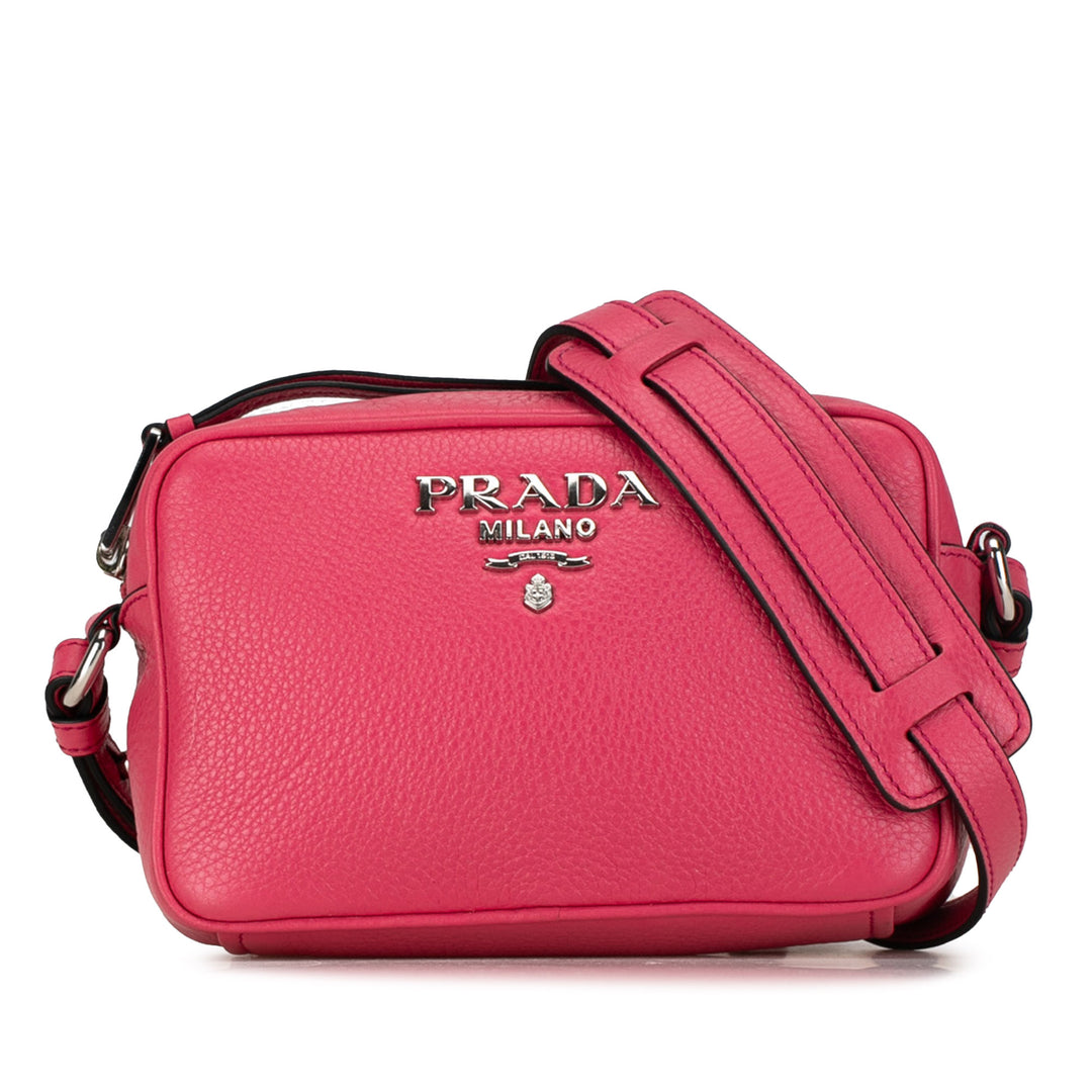 Vitello Phenix Camera Bag Pink - Gaby Paris