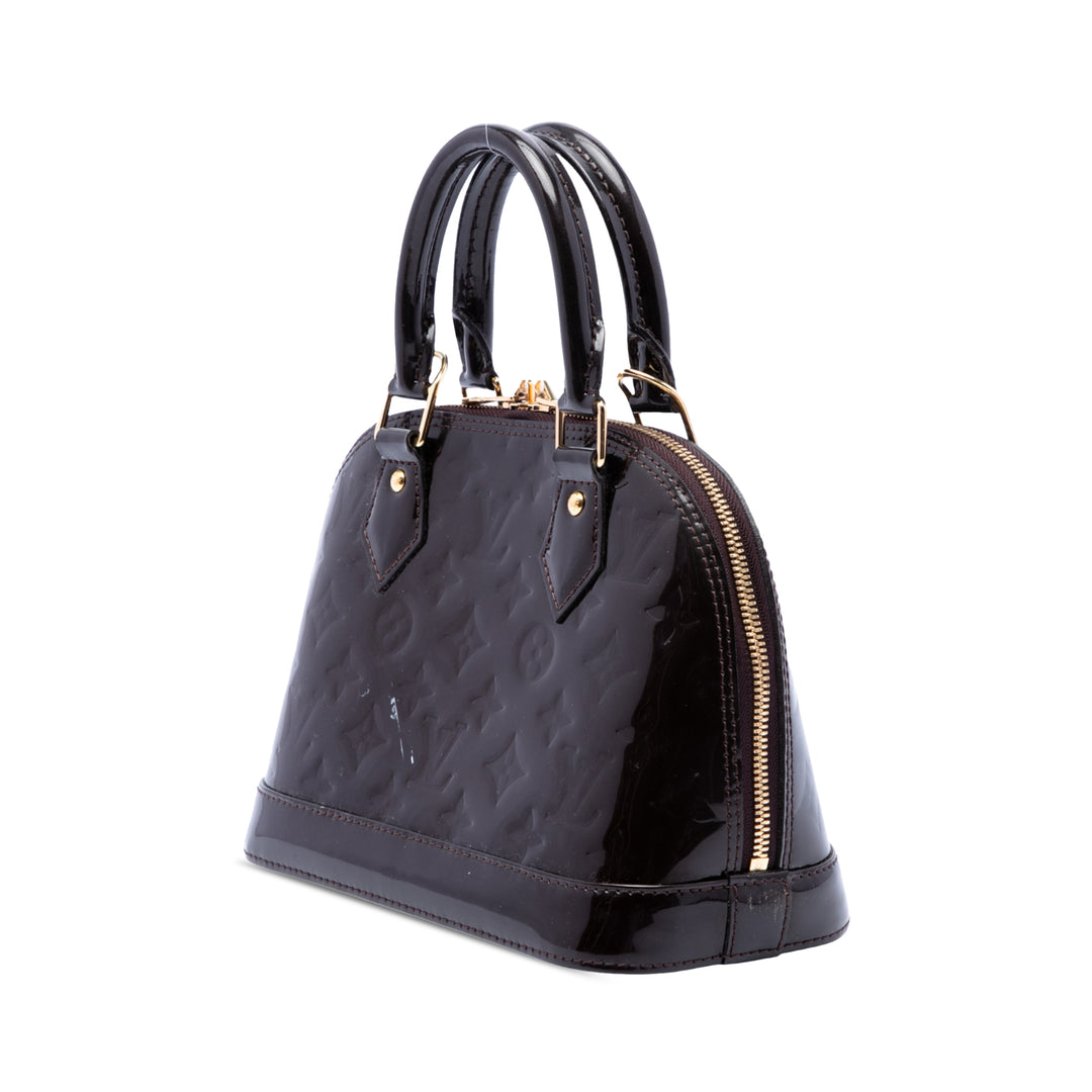 Louis Vuitton Alma BB Cuir verni Monogram Violet – vue 2 – GABY PARIS