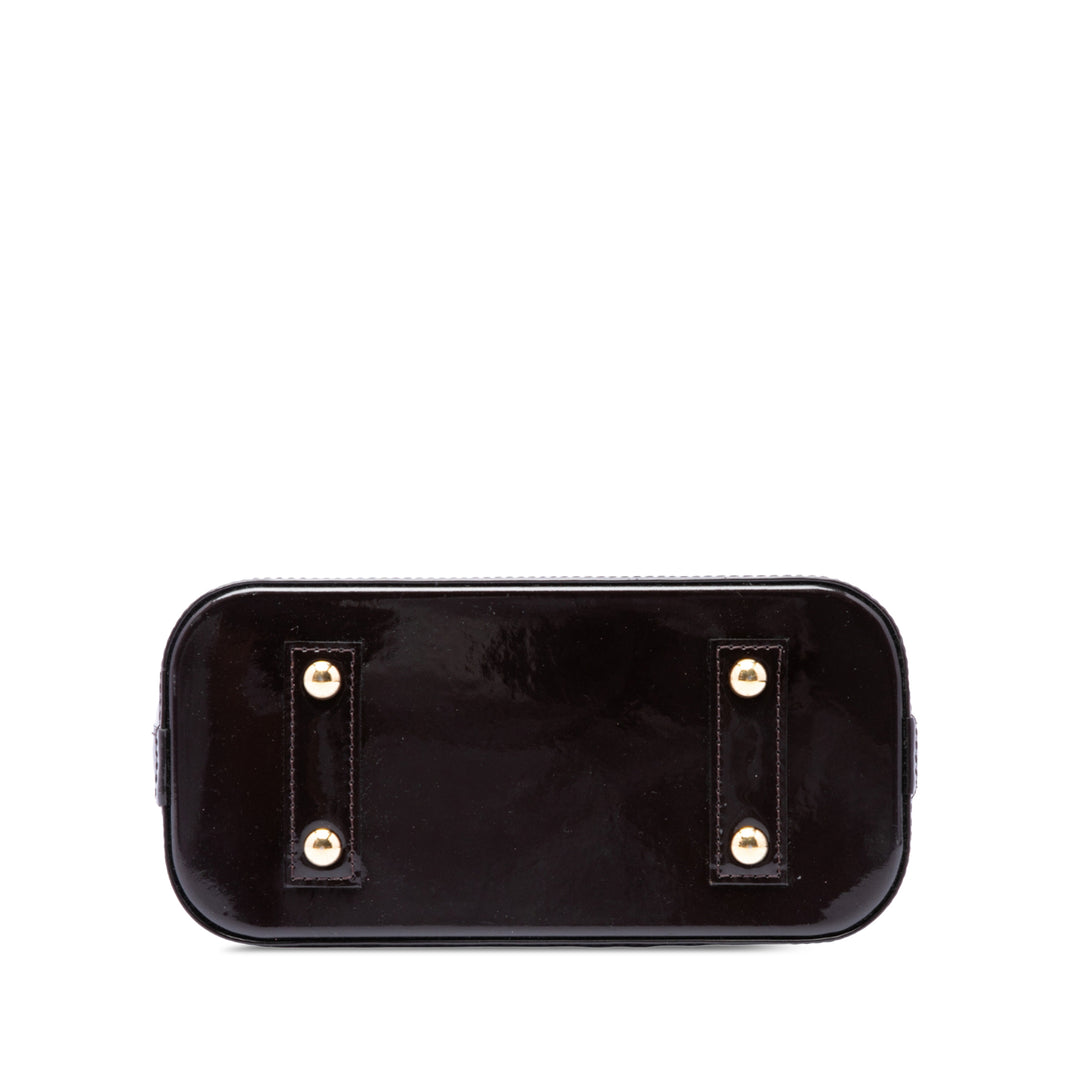 Louis Vuitton Alma BB Cuir verni Monogram Violet – vue 3 – GABY PARIS