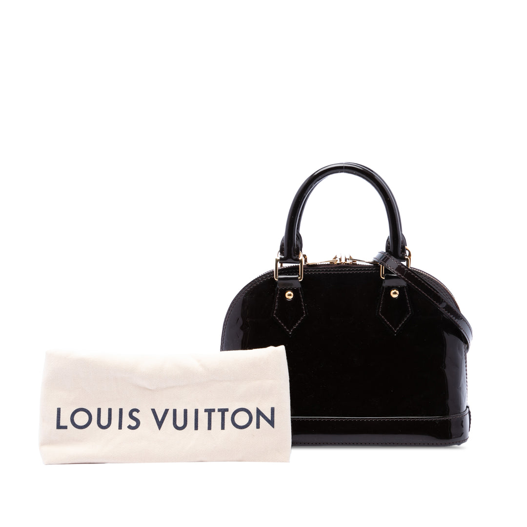 Louis Vuitton Alma BB Cuir verni Monogram Violet – vue 7 – GABY PARIS