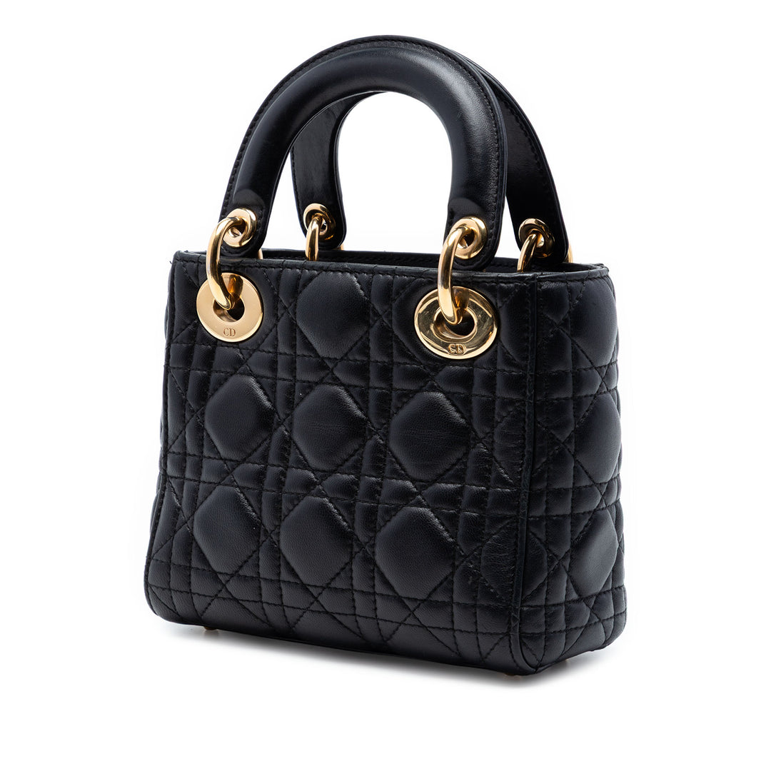 Dior Mini Cuir d’agneau Cannage Lady Dior