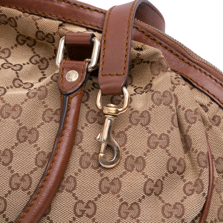 GG Canvas Sukey  Satchel Brown - Gaby Paris