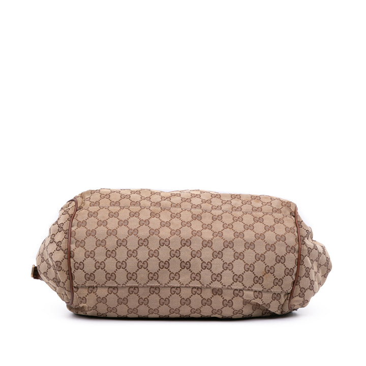 GG Canvas Sukey  Satchel Brown - Gaby Paris