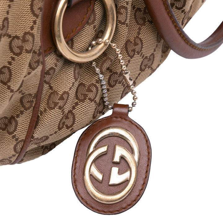GG Canvas Sukey  Satchel Brown - Gaby Paris