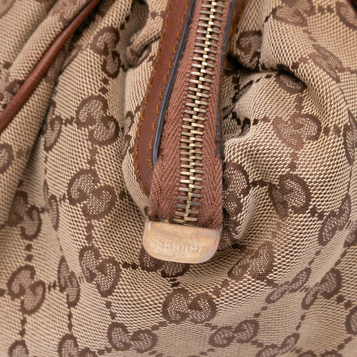 GG Canvas Sukey  Satchel Brown - Gaby Paris