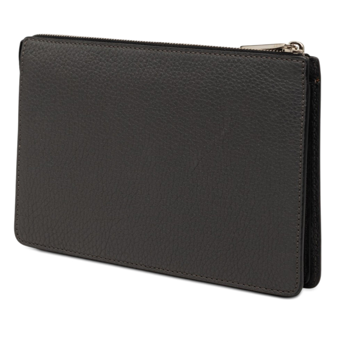 Fendi Grained Cuir Roma Selleria Zip Pochette