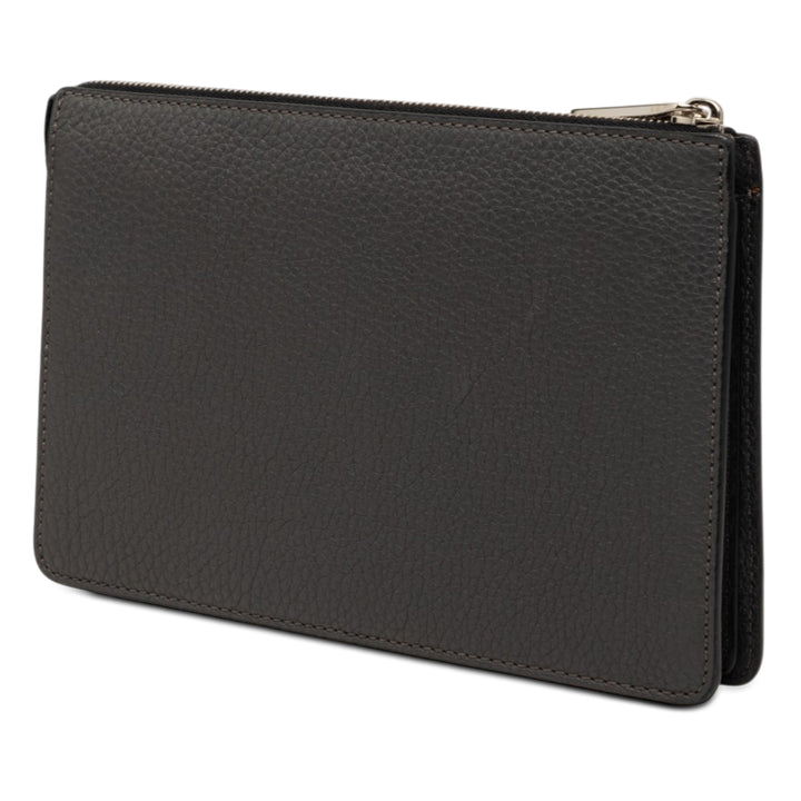 Fendi Grained Cuir Roma Selleria Zip Pochette