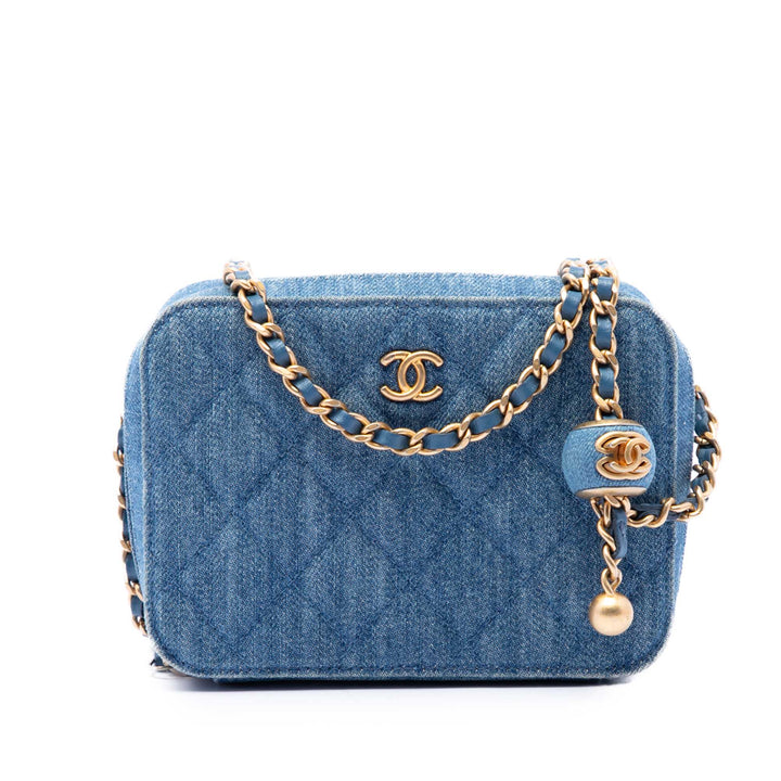 Matelassé Perle Crush Sac caméra Jean Bleu