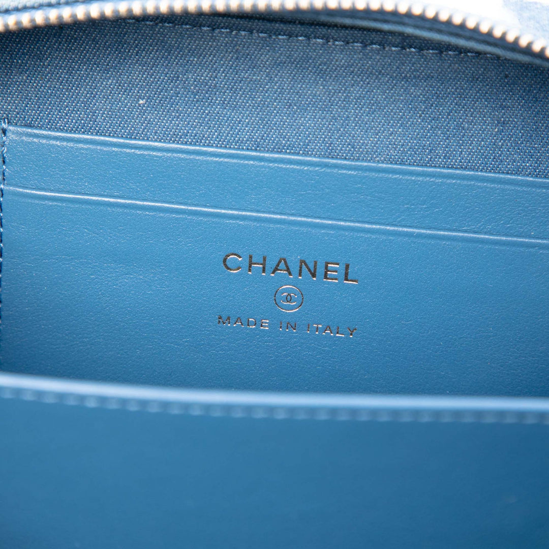 Matelassé Perle Crush Sac caméra Jean Bleu