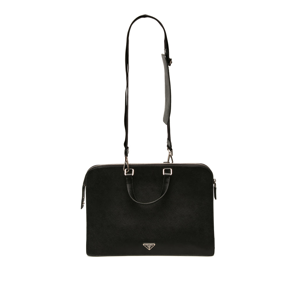 Prada Porte-documents Portfolio Travel Saffiano Noir – vue 2 – GABY PARIS