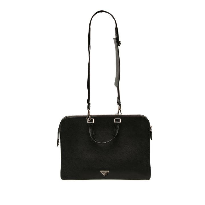 Prada Porte-documents Portfolio Travel Saffiano Noir – vue 2 – GABY PARIS