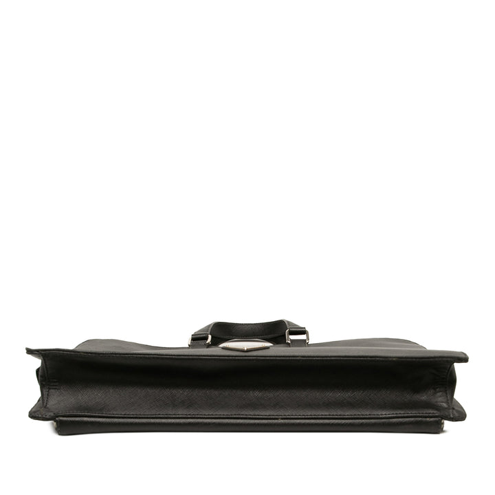 Prada Porte-documents Portfolio Travel Saffiano Noir – vue 4 – GABY PARIS