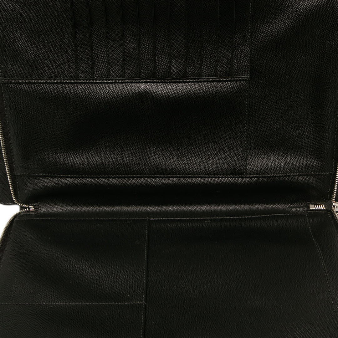 Prada Porte-documents Portfolio Travel Saffiano Noir – vue 5 – GABY PARIS