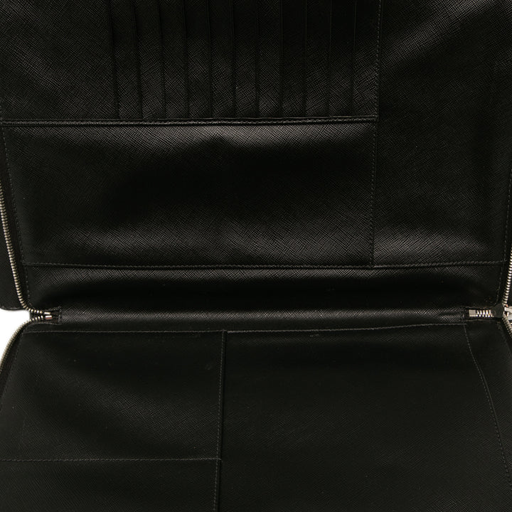 Prada Porte-documents Portfolio Travel Saffiano Noir – vue 5 – GABY PARIS