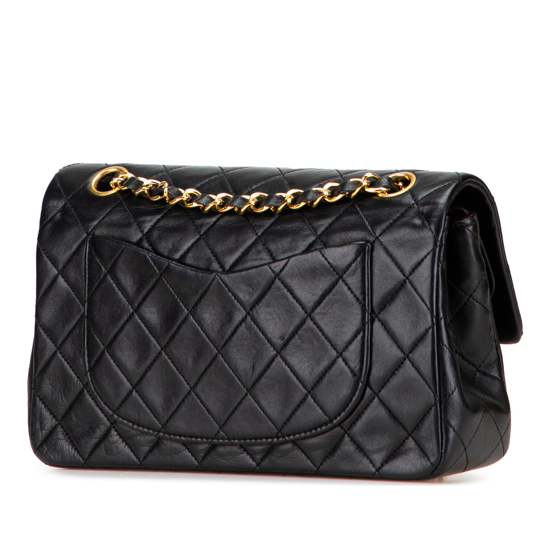 Chanel Small Classic Cuir d’agneau Double rabat Noir