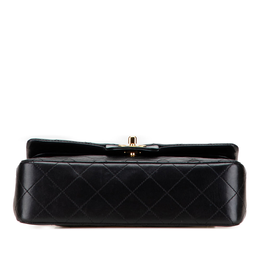 Chanel Small Classic Cuir d’agneau Double rabat Noir