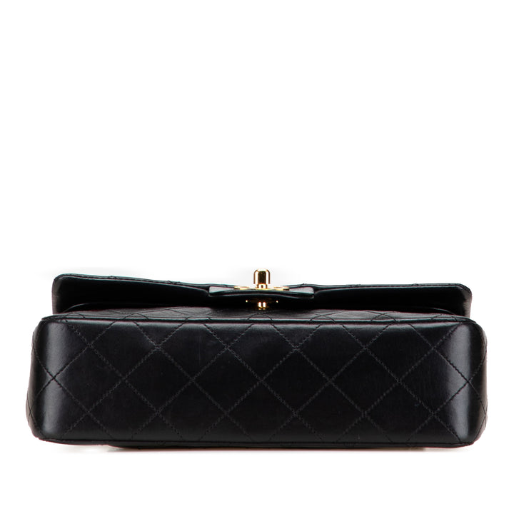 Chanel Small Classic Cuir d’agneau Double rabat Noir
