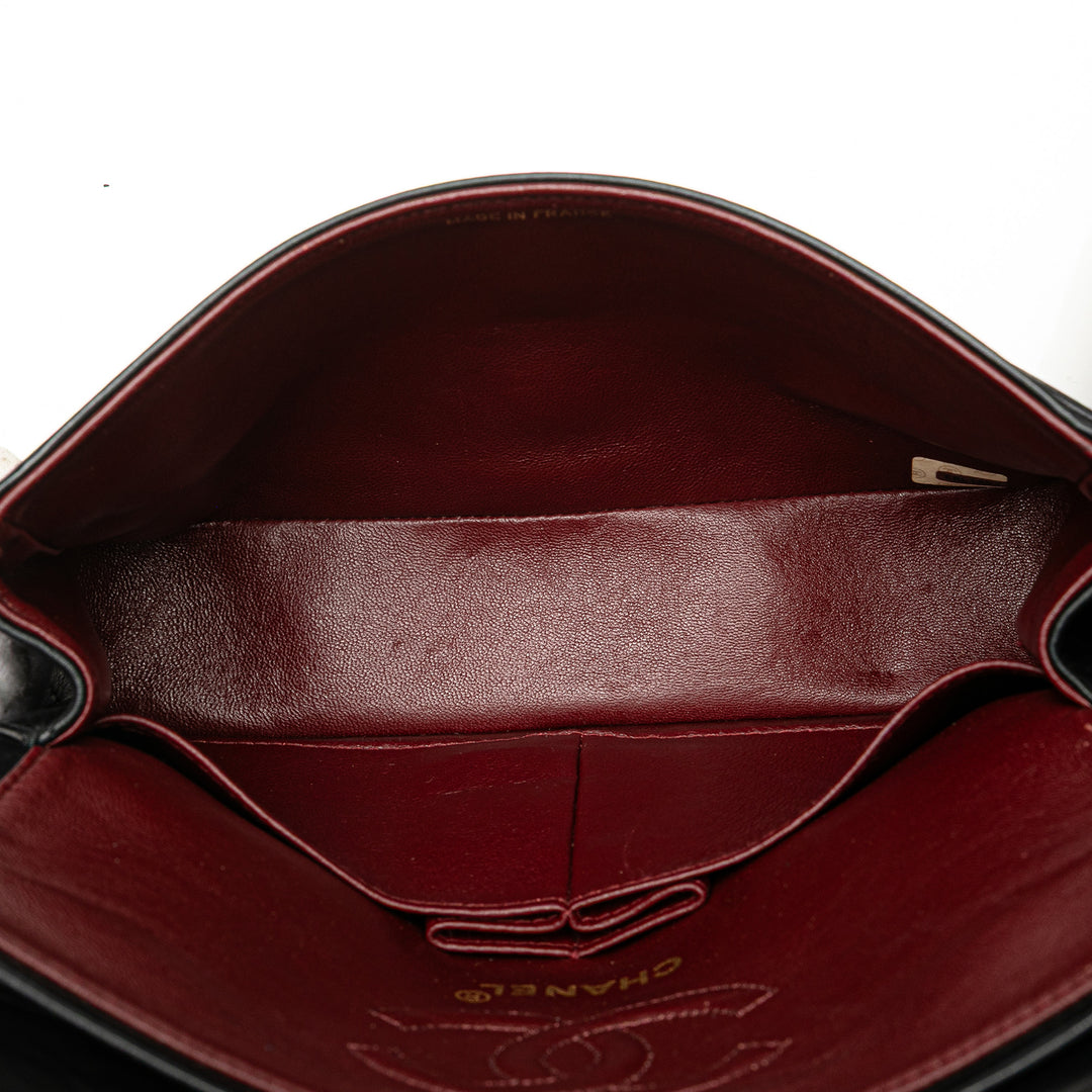 Chanel Small Classic Cuir d’agneau Double rabat Noir