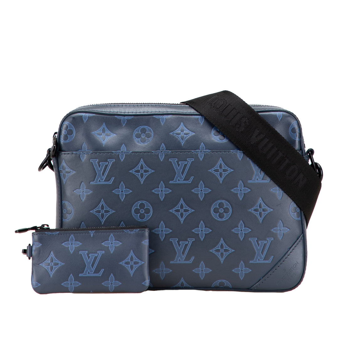 Monogram Shadow Duo Messenger Blue - Gaby Paris