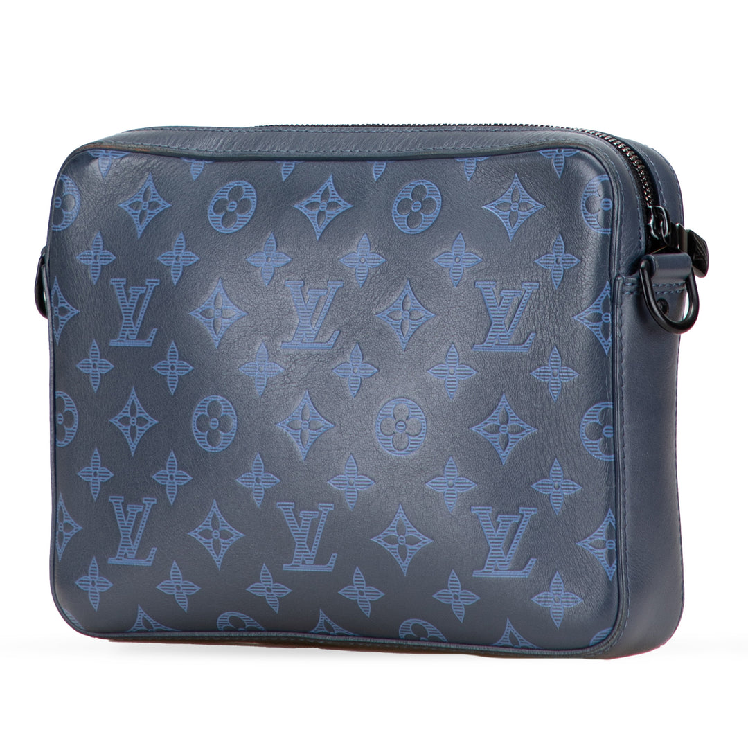 Monogram Shadow Duo Messenger Blue - Gaby Paris