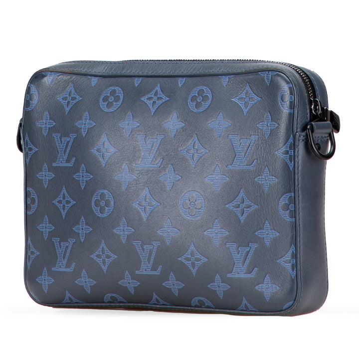 Monogram Shadow Duo Messenger Blue - Gaby Paris