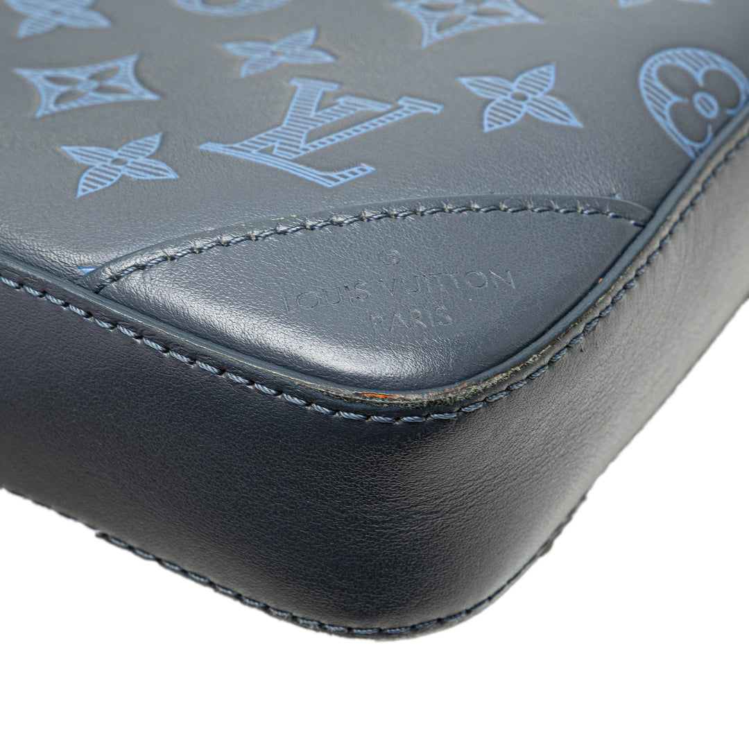 Monogram Shadow Duo Messenger Blue - Gaby Paris