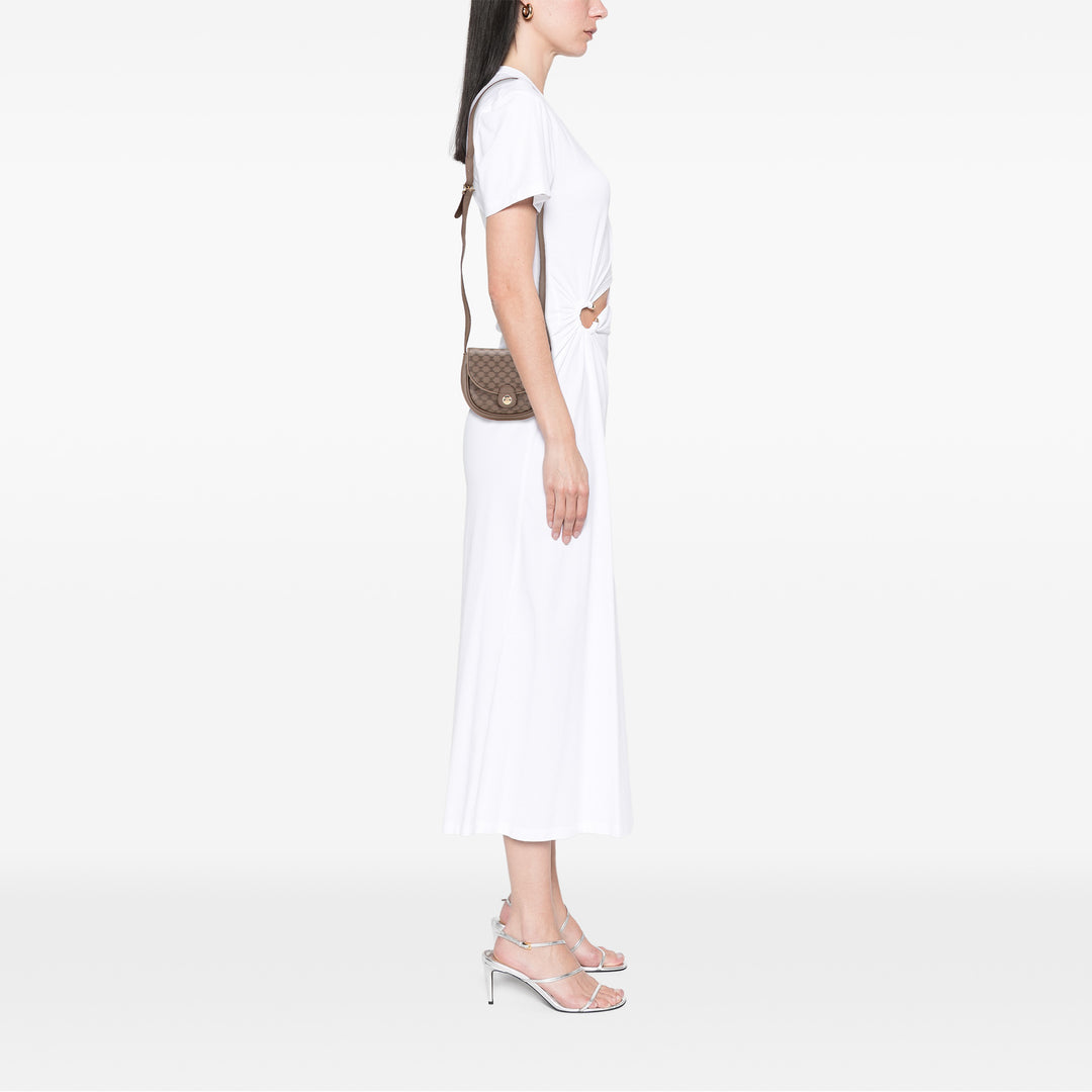 Celine Macadam Cuir Sac porté croisé Marron