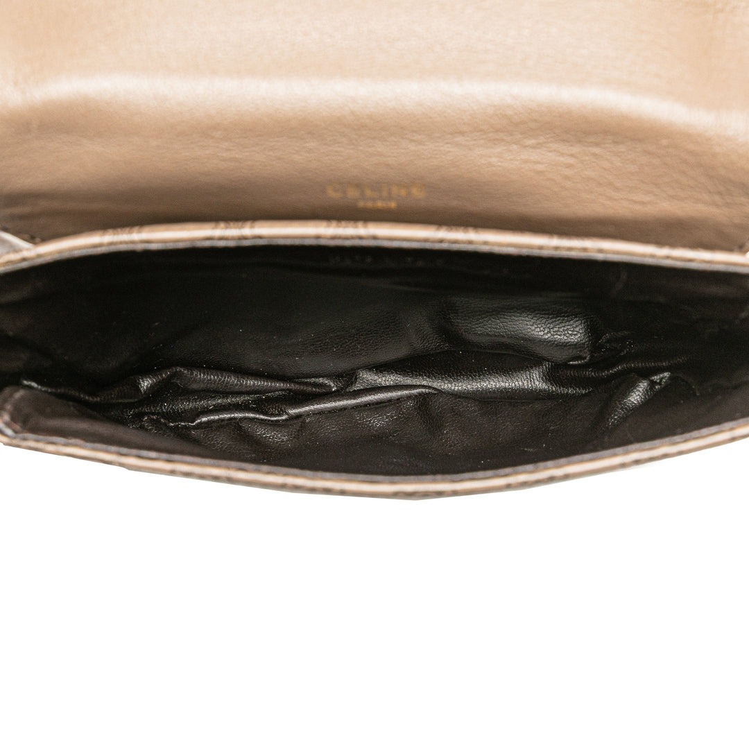 Celine Macadam Cuir Sac porté croisé Marron