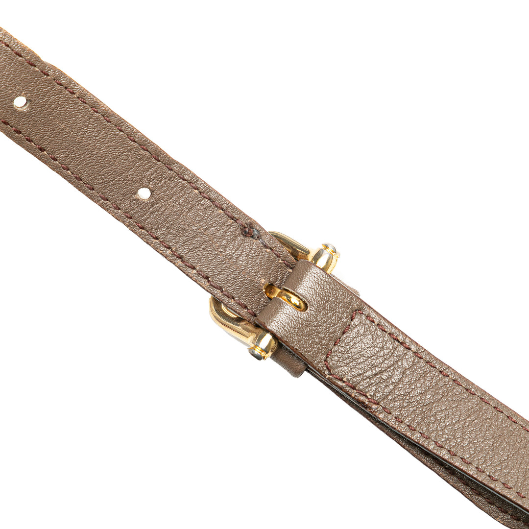 Celine Macadam Cuir Sac porté croisé Marron