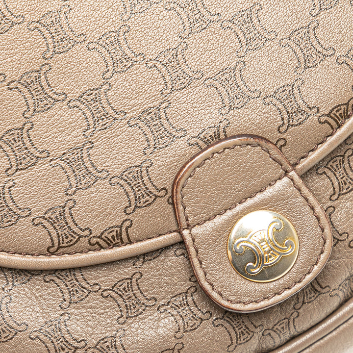 Celine Macadam Cuir Sac porté croisé Marron