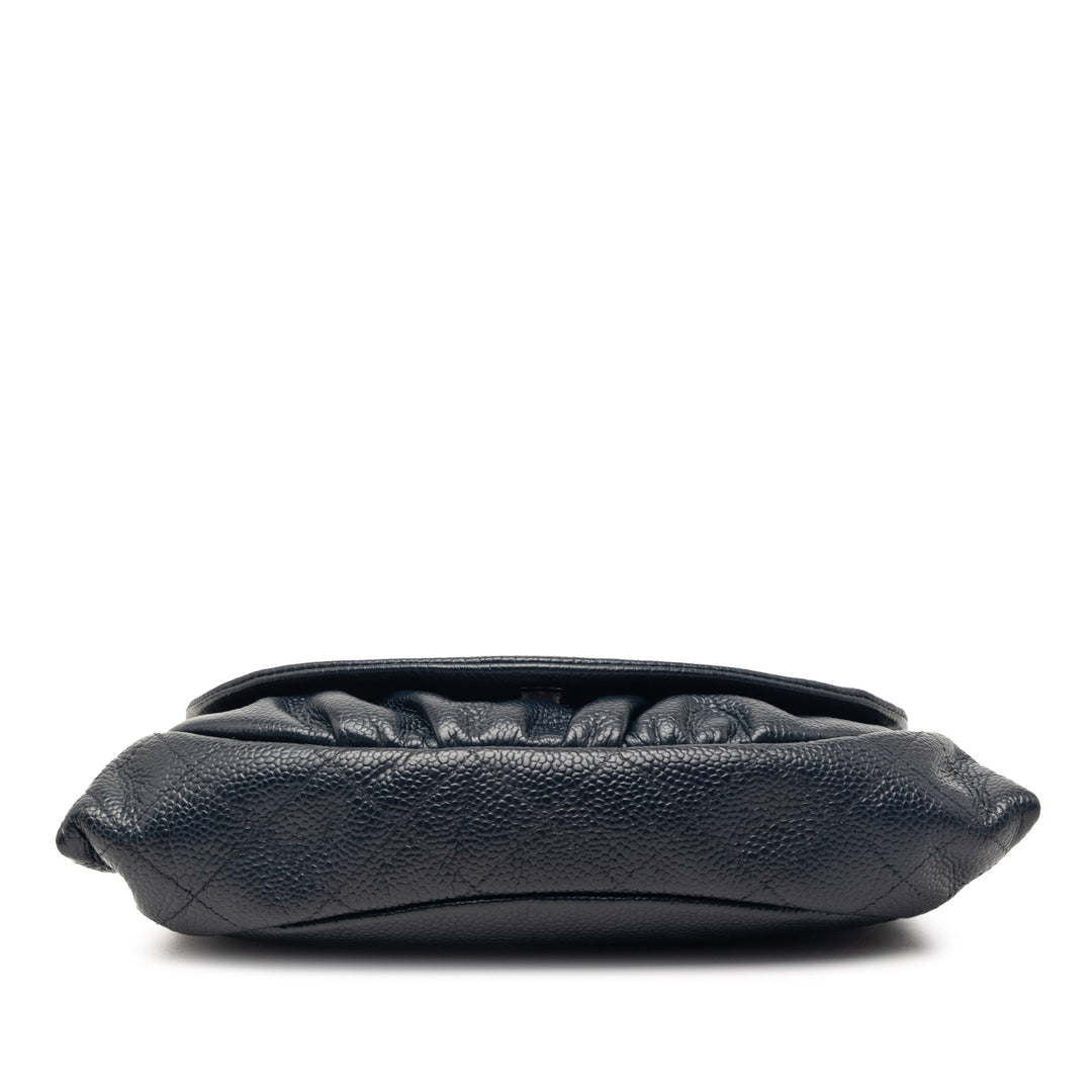 Chanel CC Caviar Half Moon Wallet on Chain