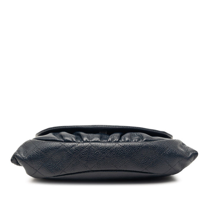 Chanel CC Caviar Half Moon Wallet on Chain