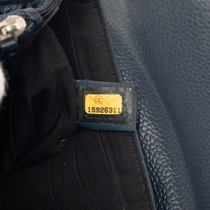 Chanel CC Caviar Half Moon Wallet on Chain