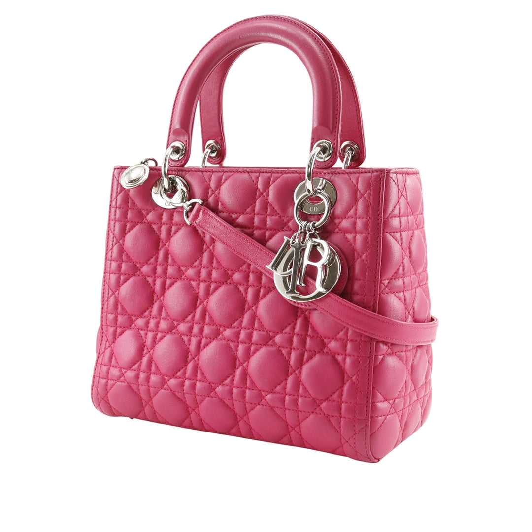 Dior Medium Cuir d’agneau Cannage Lady Dior