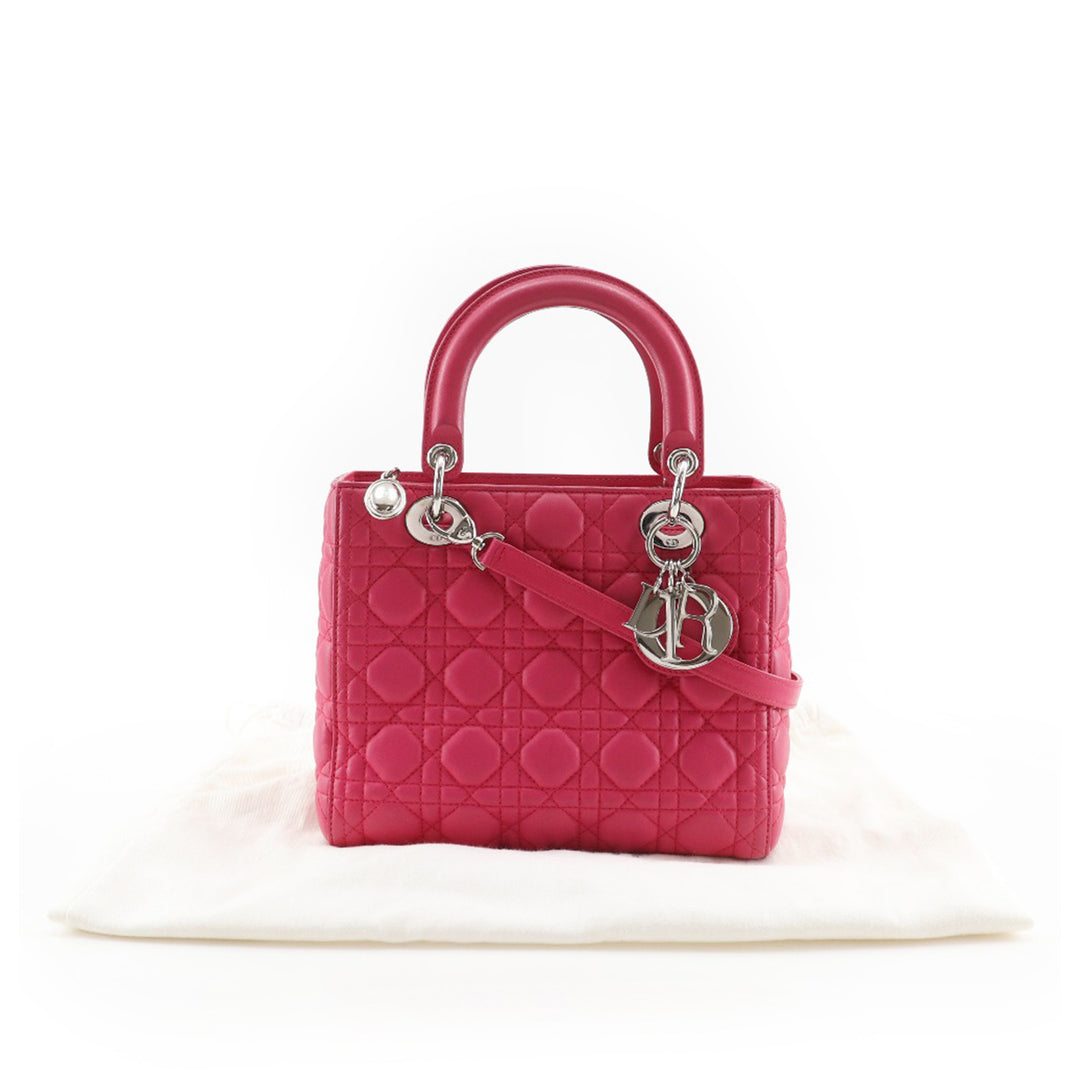 Dior Medium Cuir d’agneau Cannage Lady Dior