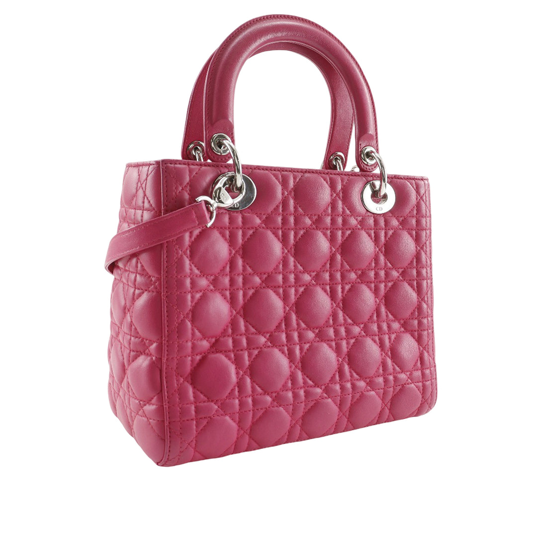 Dior Medium Cuir d’agneau Cannage Lady Dior