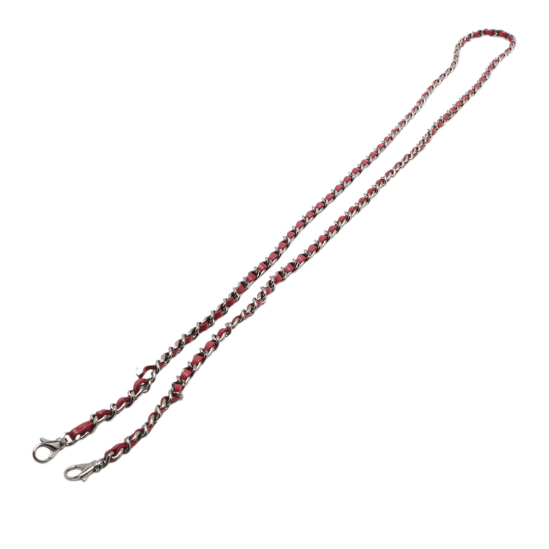 Chanel CC Matelassé Cuir verni Double Zip Pochette avec chaîne