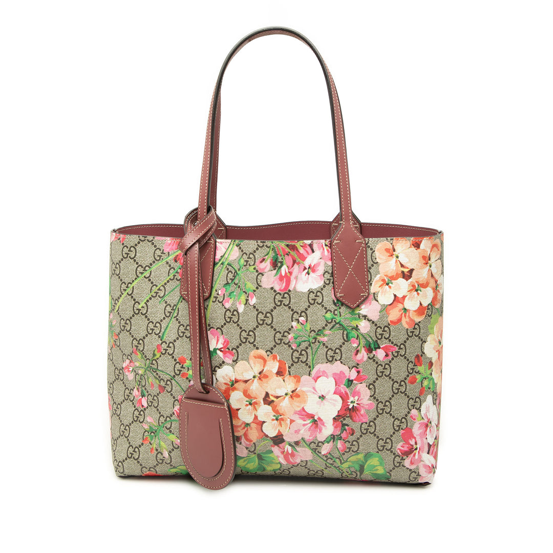 Blooms Réversible Cabas Petit GG Supreme Beige