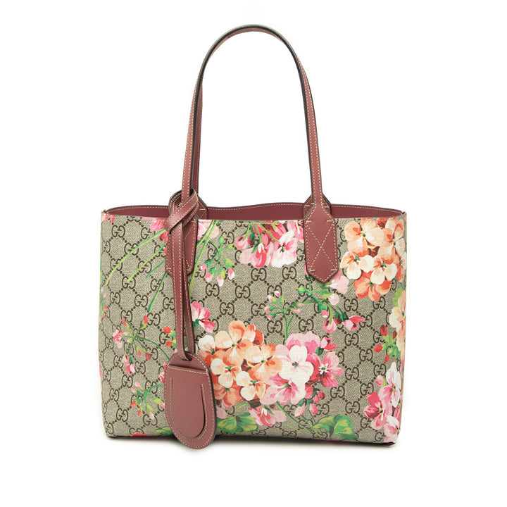 Blooms Réversible Cabas Petit GG Supreme Beige