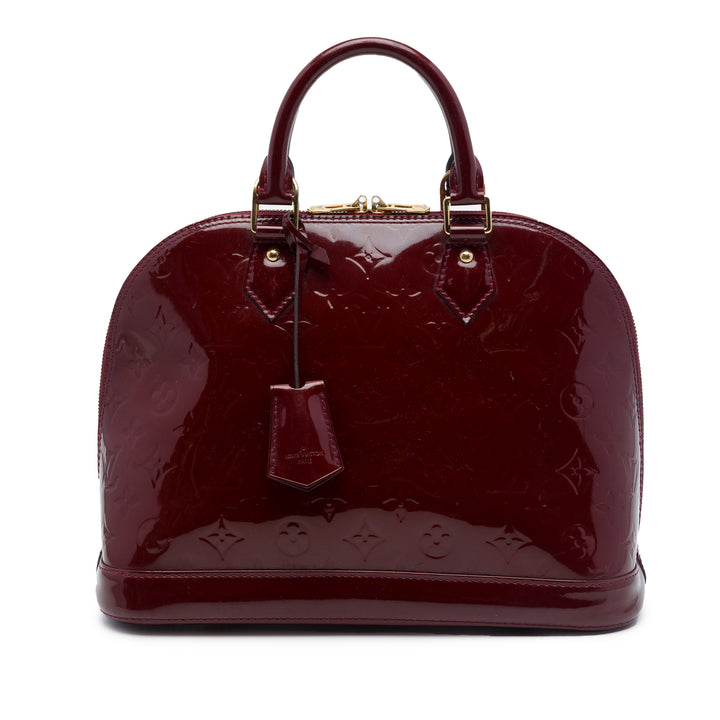 Alma PM Cuir verni Monogram Rouge