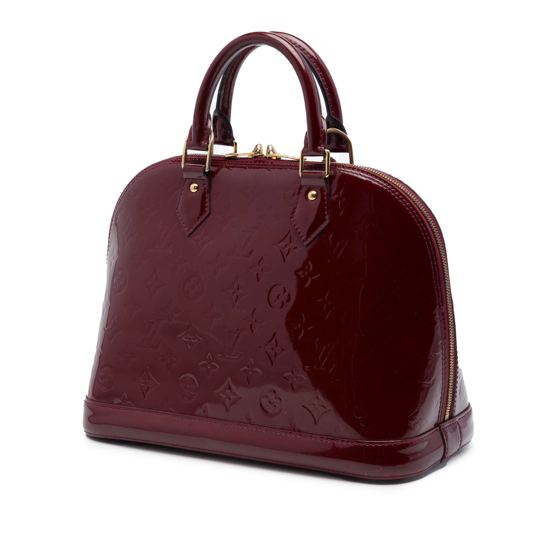 Alma PM Cuir verni Monogram Rouge