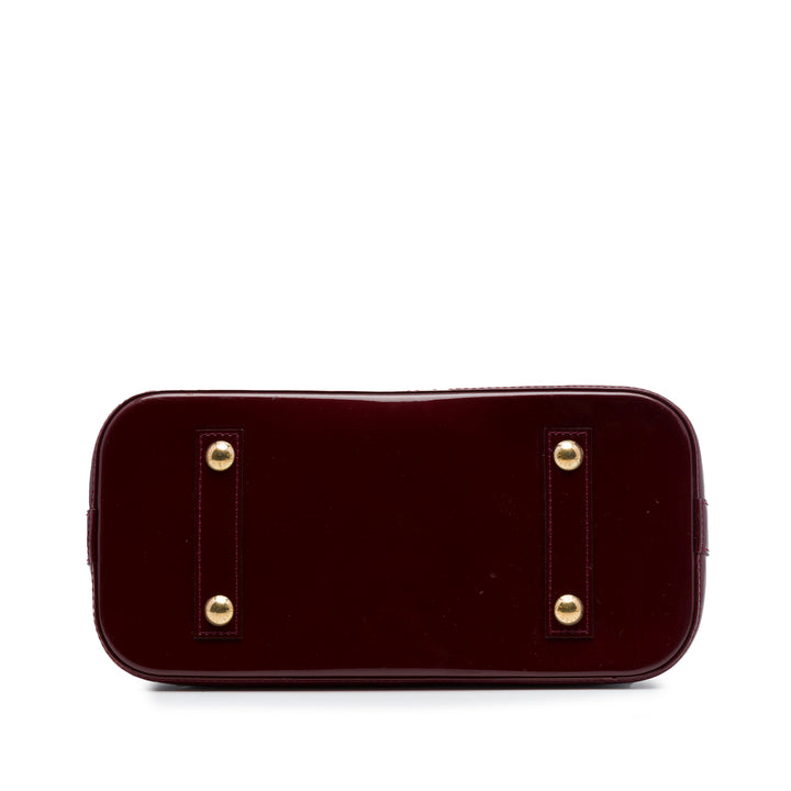 Alma PM Cuir verni Monogram Rouge