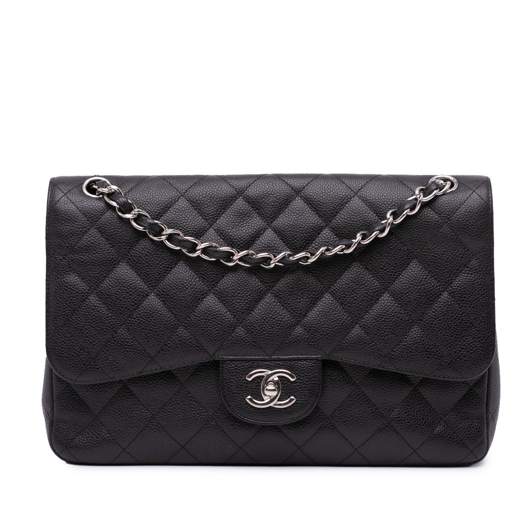 Chanel Jumbo Classic Caviar Double rabat Noir – GABY PARIS Authentique