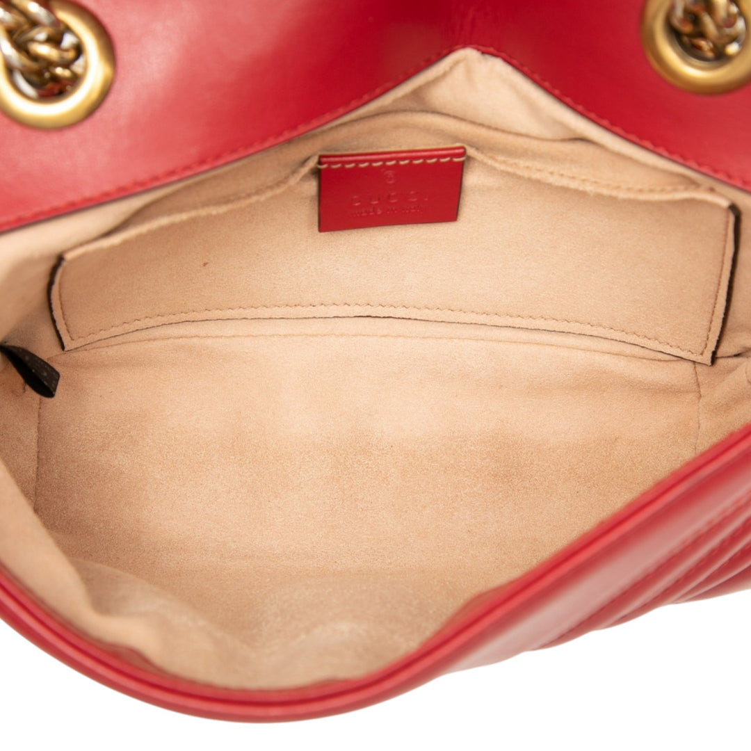 Gucci Small GG Marmont Matelasse Cuir de veau Sac bandoulière
