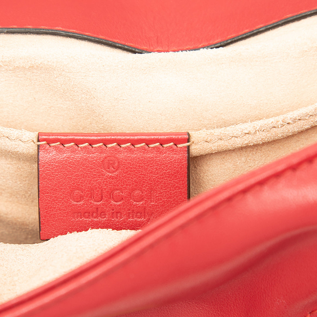 Gucci Small GG Marmont Matelasse Cuir de veau Sac bandoulière