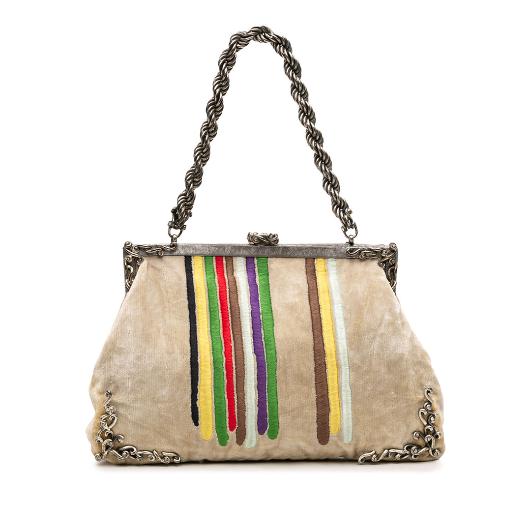 Bottega Veneta Édition limitée Kisslock Sac structuré Beige – vue principale – GABY PARIS