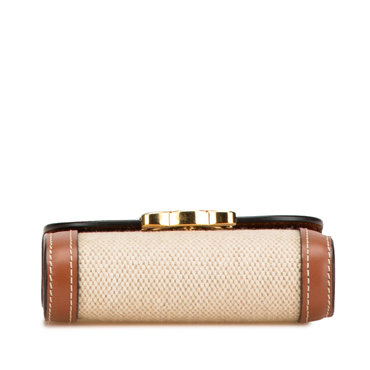 Triomphe Canvas Tri-fold Wallet Brown - Gaby Paris